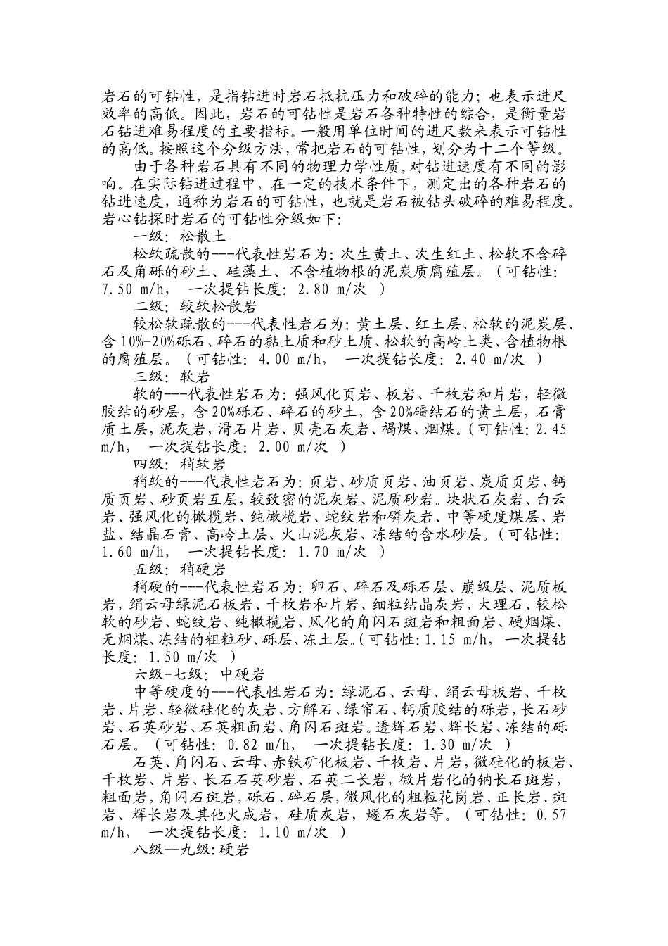岩石可钻性分级_第1页