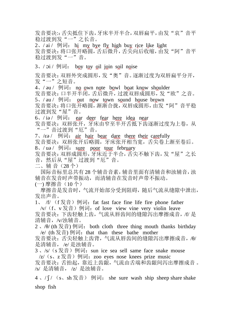 小学生国际音标学习资料_第2页