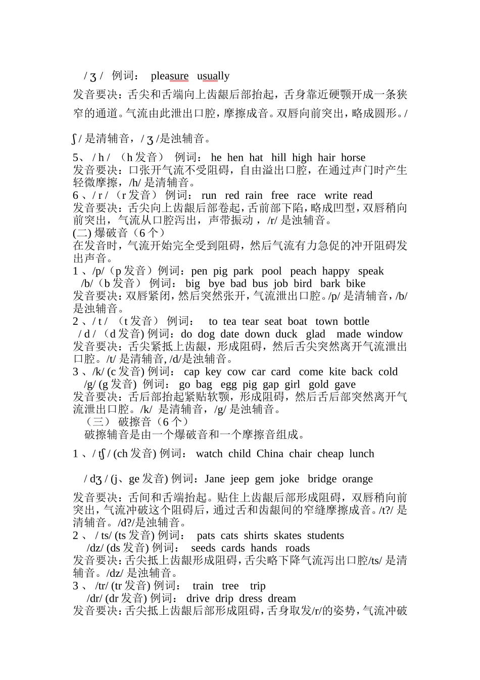 小学生国际音标学习资料_第3页