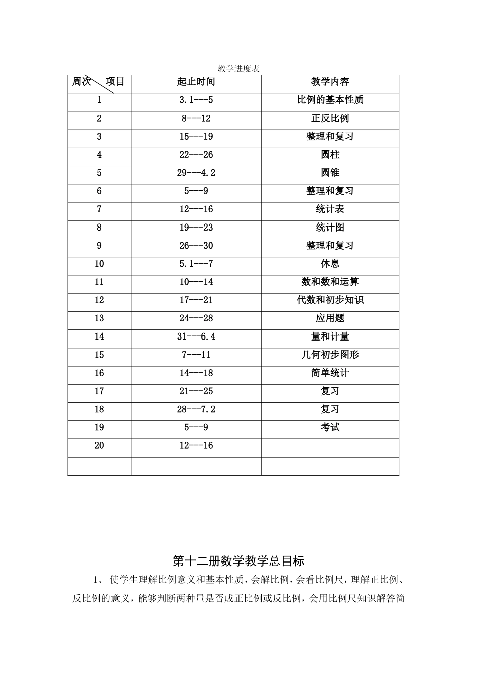小学数学第十二册教案(人教版)_第1页