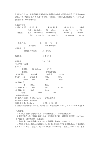 小儿液体疗法