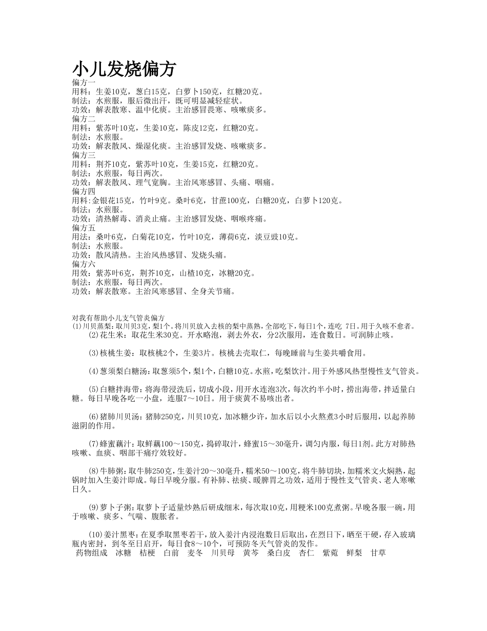 小儿发烧偏方_第1页