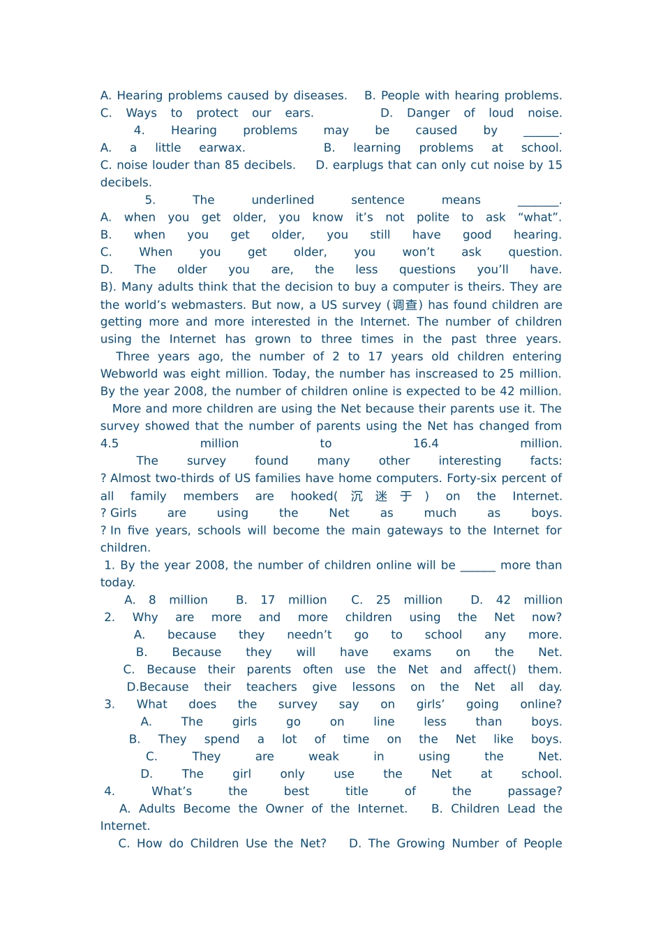 完形填空 A_第3页