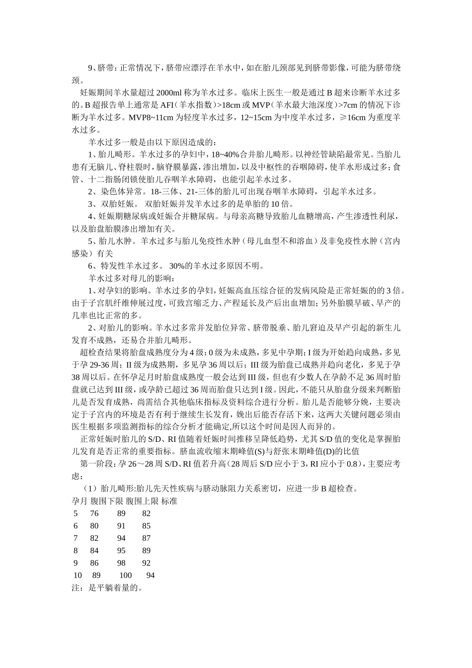 孕期正常参数值_第2页