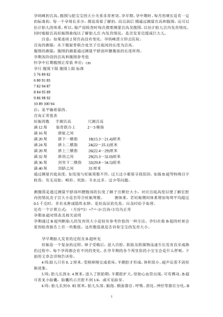孕妇宫高、腹围的测量方法及正常值,B