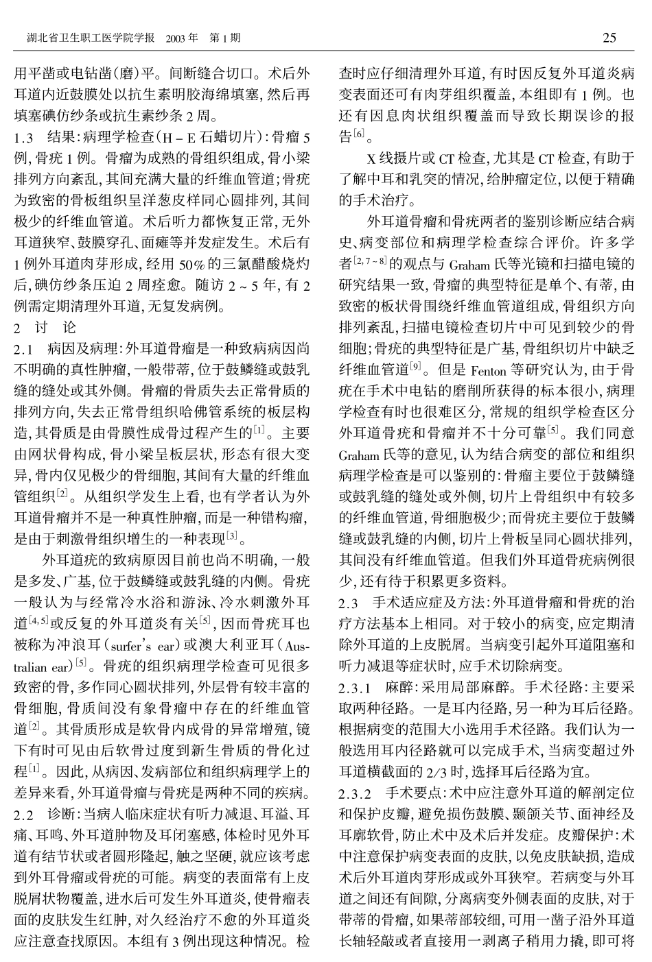 外耳道骨瘤与骨疣6例报道_第2页