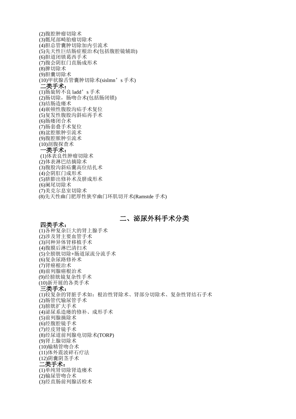 外科手术技术分类目录_第2页