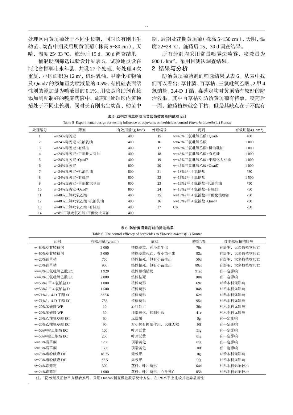 外来入侵杂草黄顶菊的化学防除_第3页