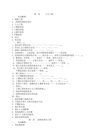 园林工程试题库(1)