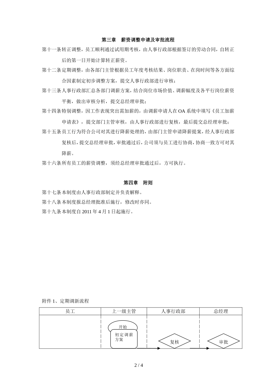 员工薪资调整申请及审批制度_第2页
