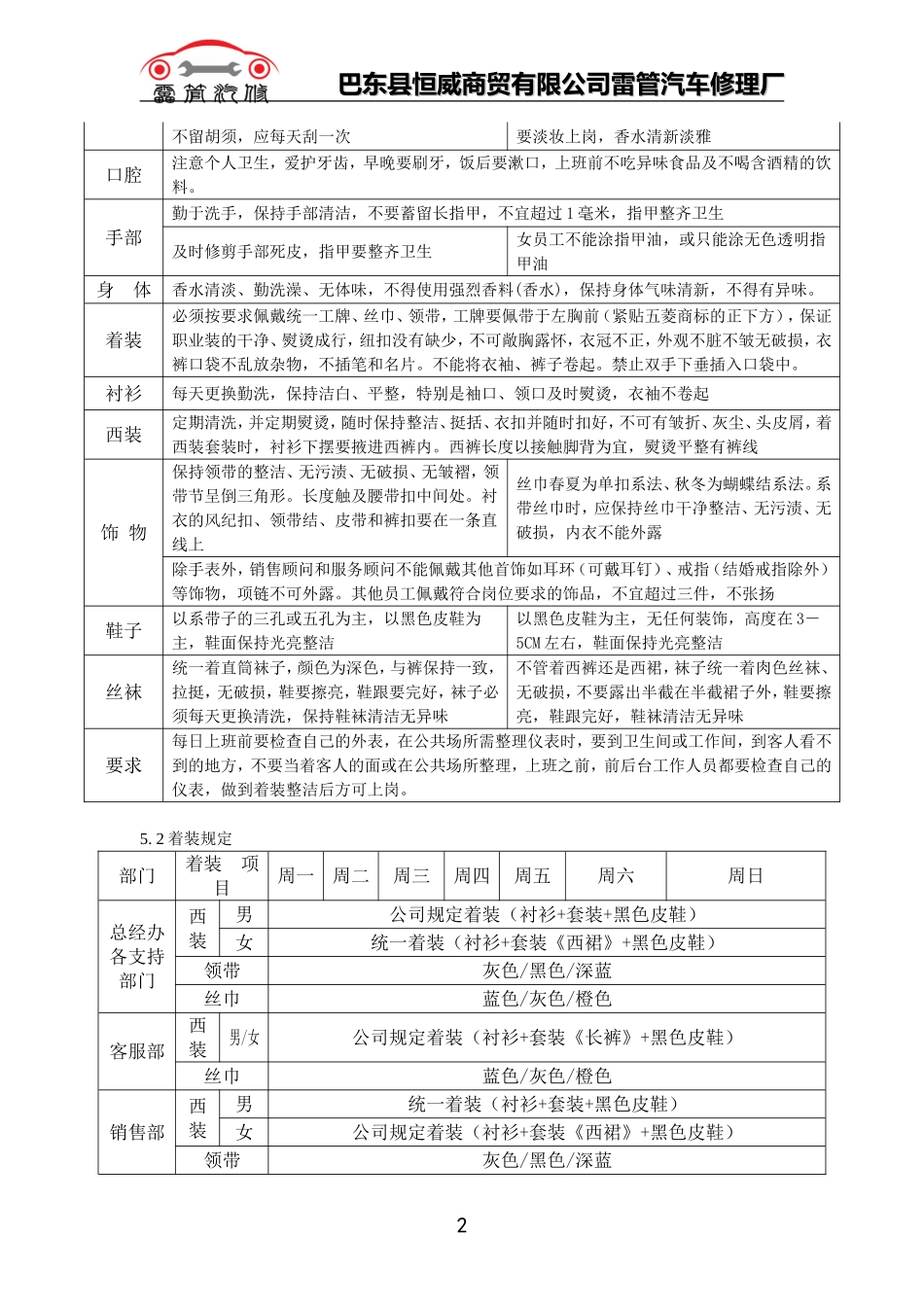 员工着装规范_第2页