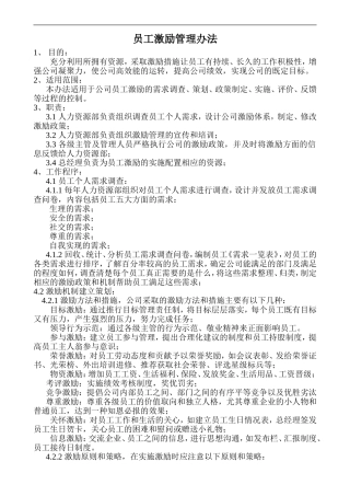 员工激励管理办法