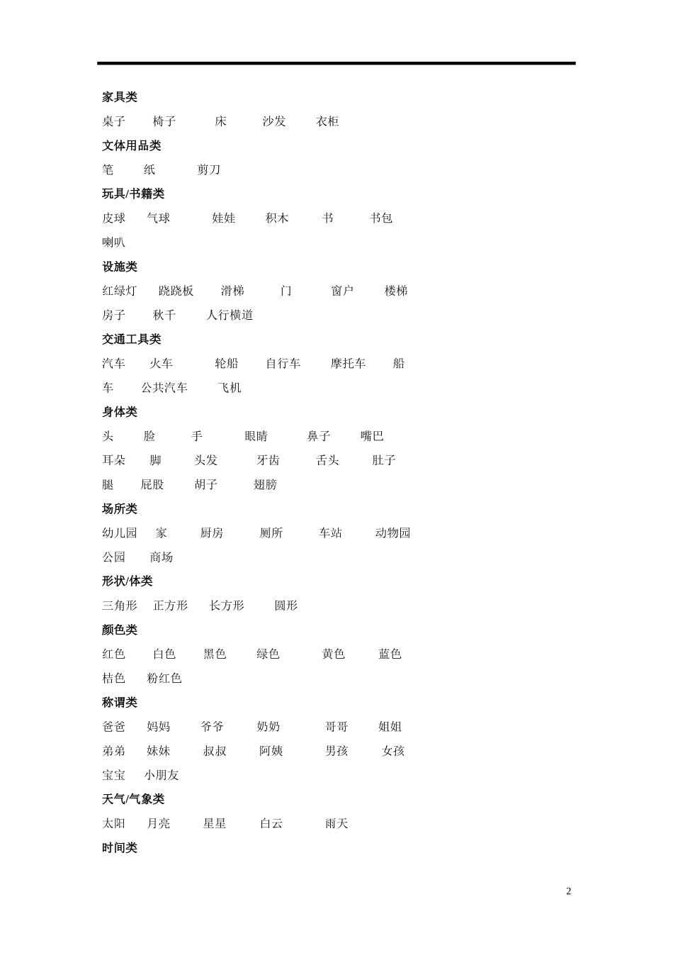 听障儿童听觉口语教学示范教材初级词汇_第2页