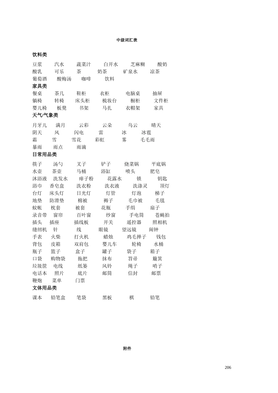 听障儿童听觉口语教学中级词汇_第2页