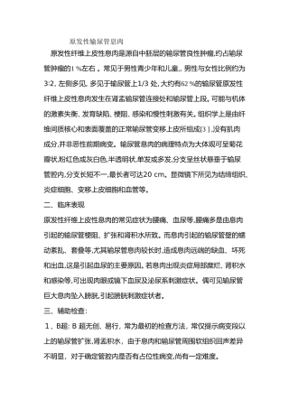 原发性输尿管息肉