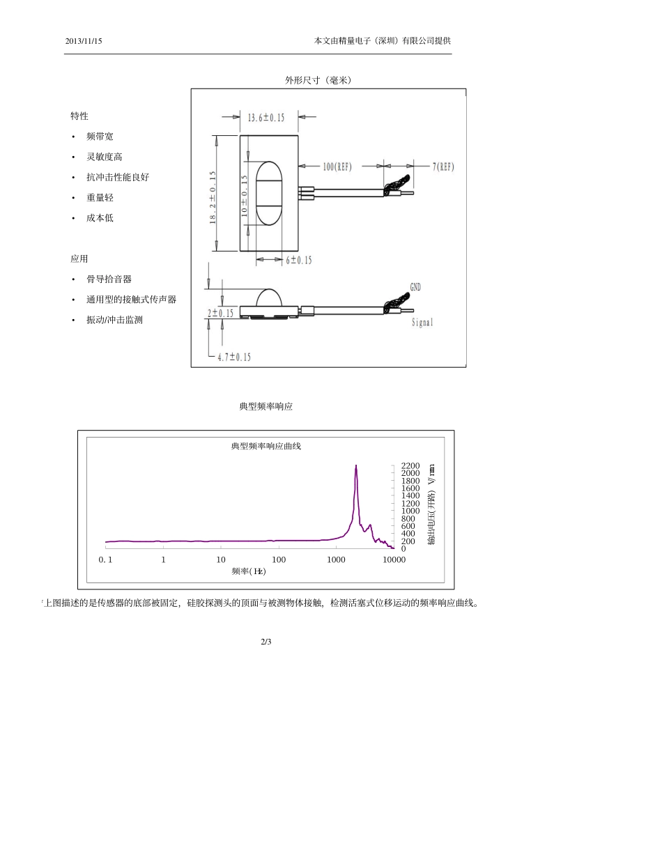 压电薄膜原理的脉博传感器简介_第2页