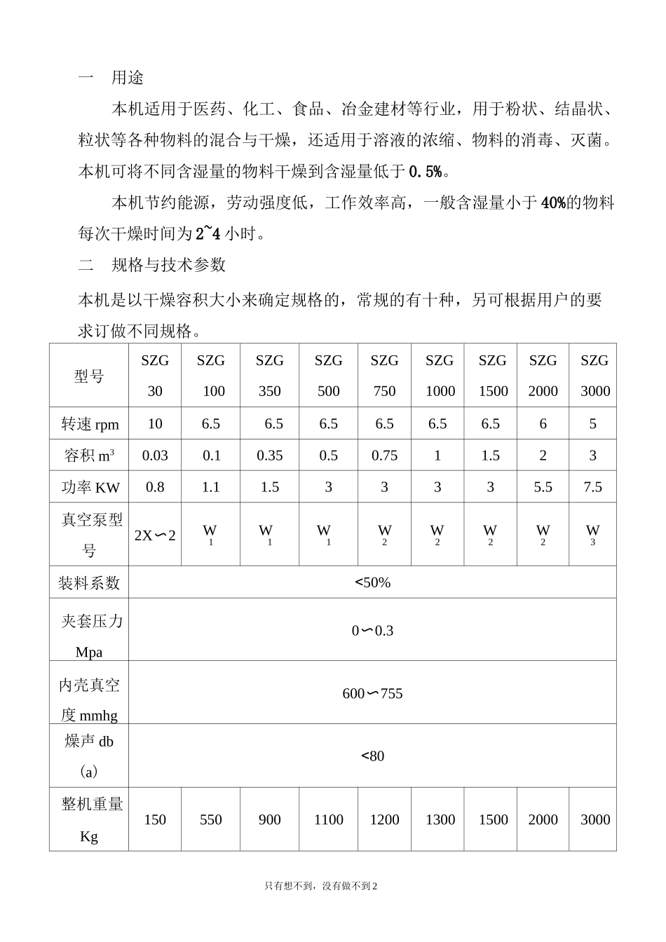 SZG双锥真空使用说明书_第2页