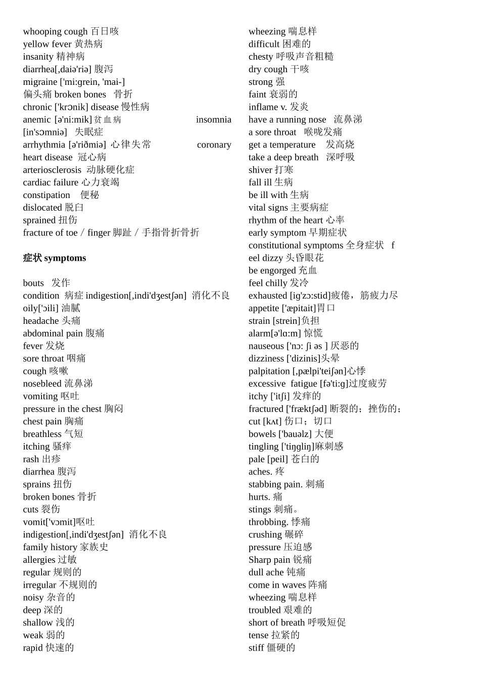 医学英语单词汇总_第2页