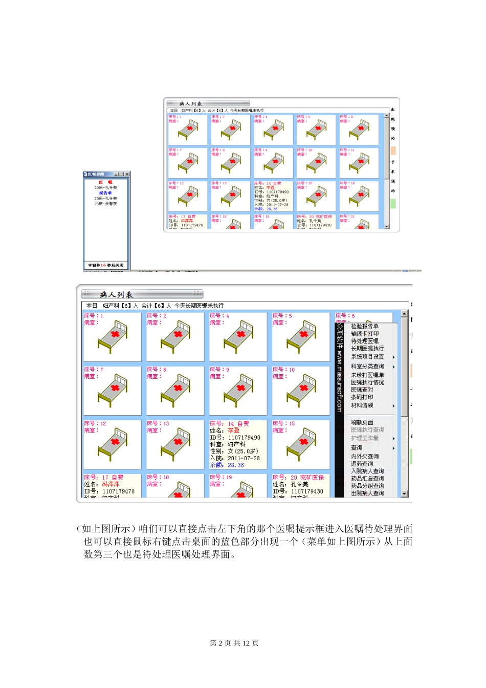 医嘱单打印说明书_第2页
