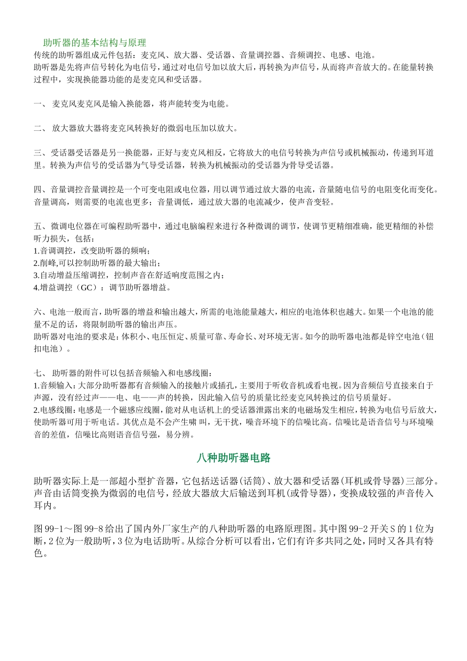 助听器的基本结构与原理_第1页