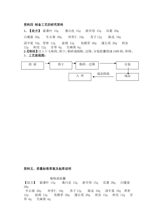 制剂工艺模版(喘咳消胶囊)
