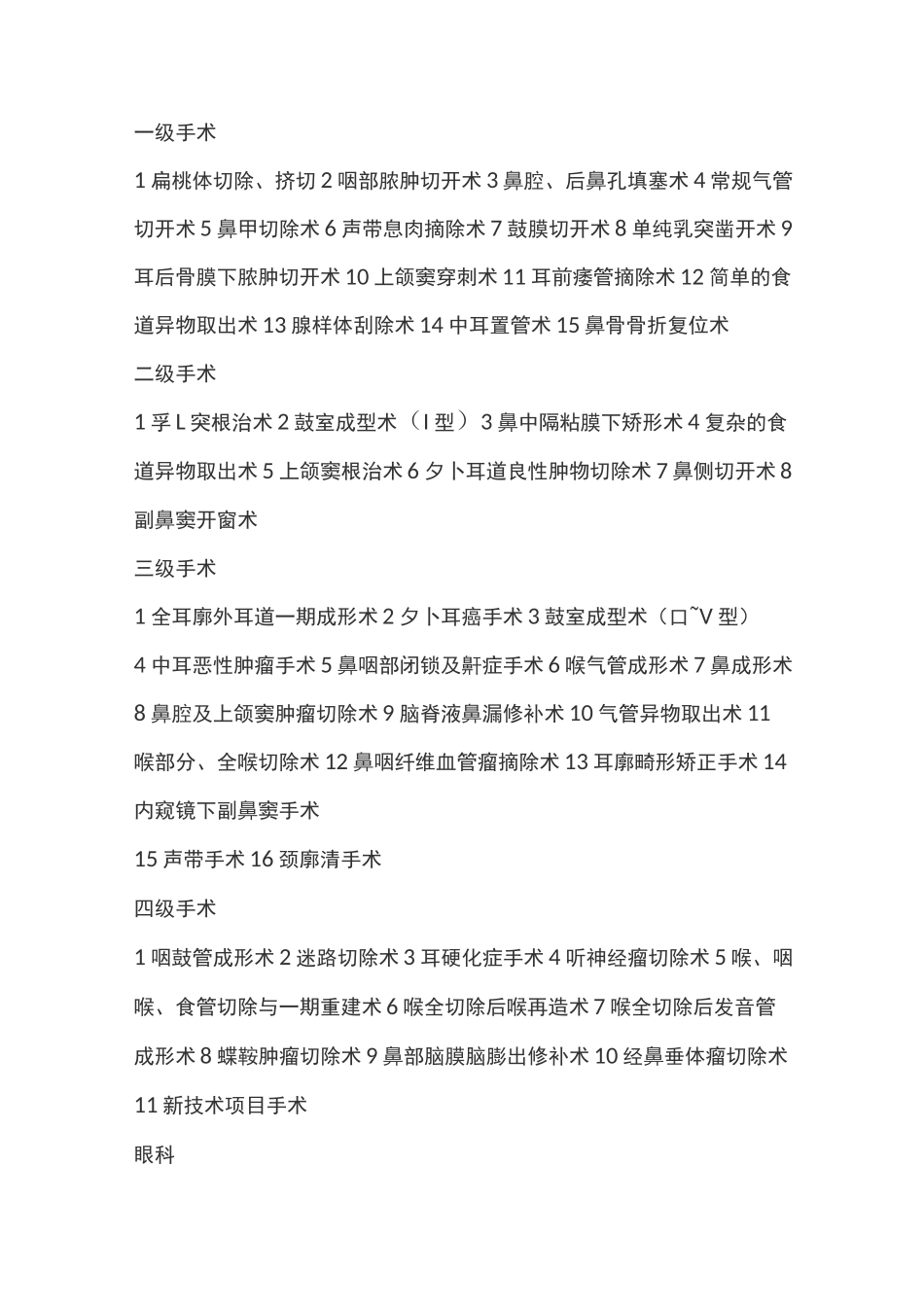 各类手术分级_第3页