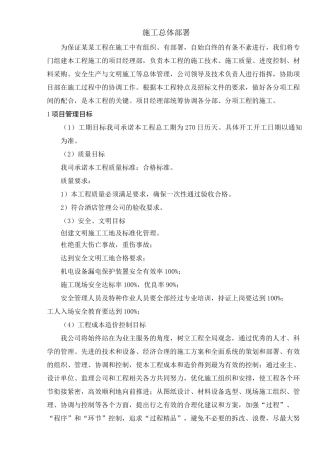 装修工程施工总体部署施工工艺