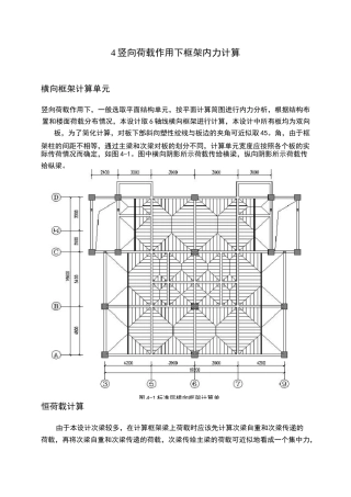 竖向荷载作用下框架内力计算