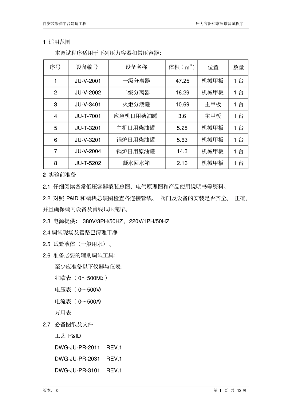 ZAZP-CON-CMO-012压力容器、常压罐调试程序_第3页