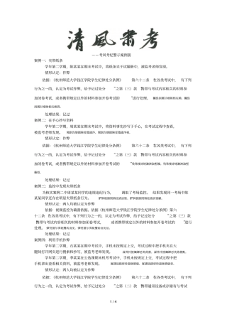 ——考风考纪警示案例册