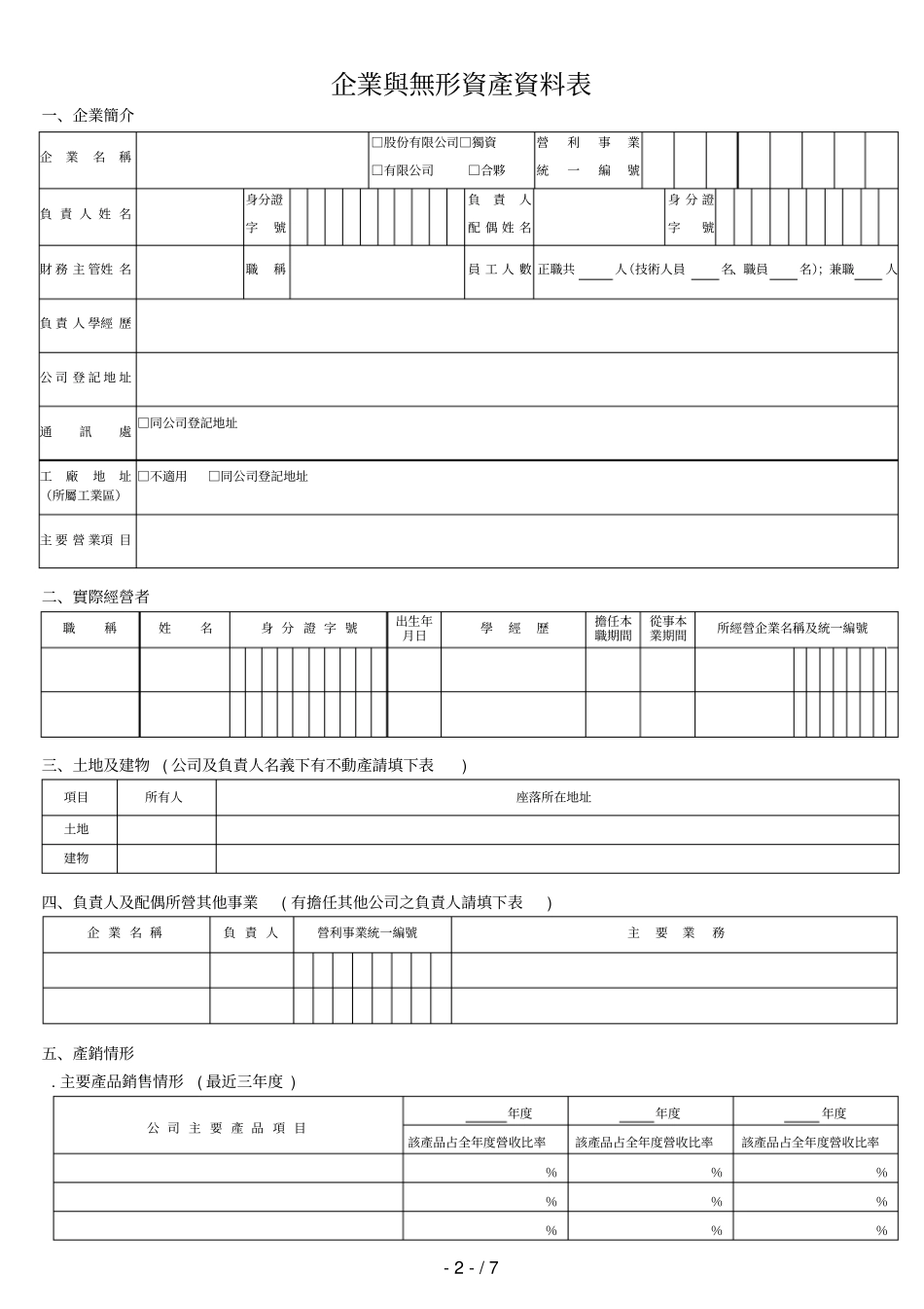 「无形资产直接信用保证申请书」检附文件_第3页