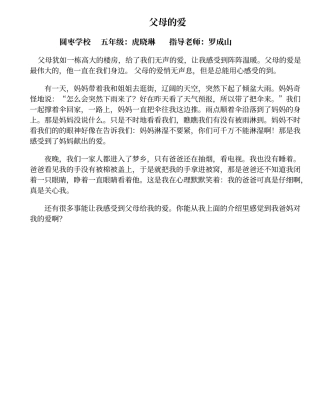 虎晓琳作文_父母的爱