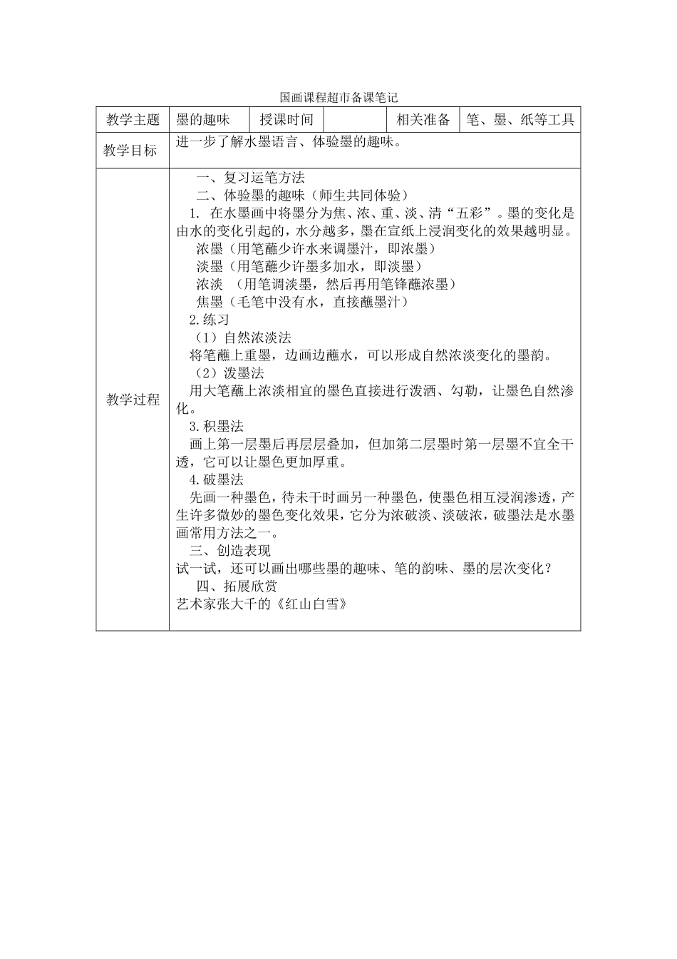 国画课程超市（墨的趣味）_第1页