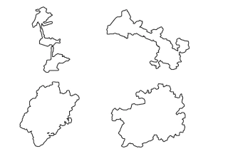 中国省去轮廓图