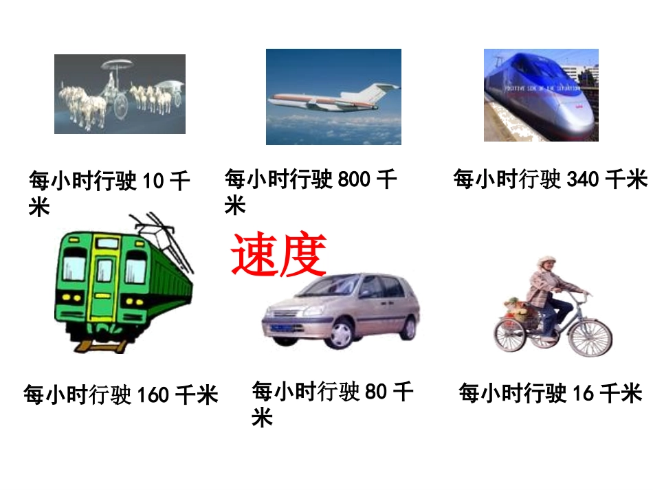 速度、时间和路程练习课_第2页