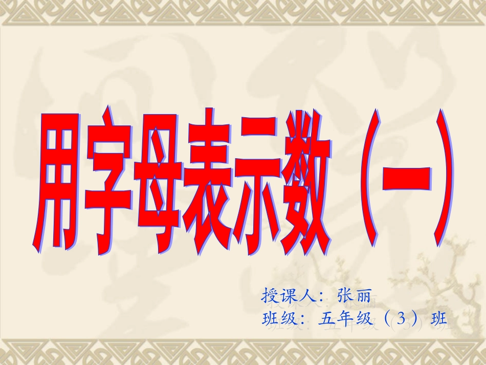 人教版五年级数学上册用字母表示数_第2页