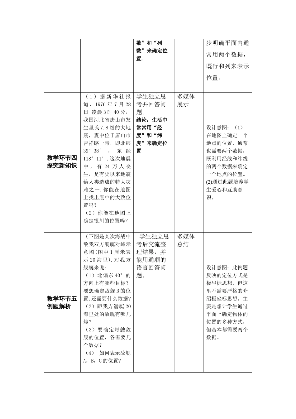位置确定教学设计_第3页
