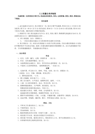 班级量化制度---马赞丽