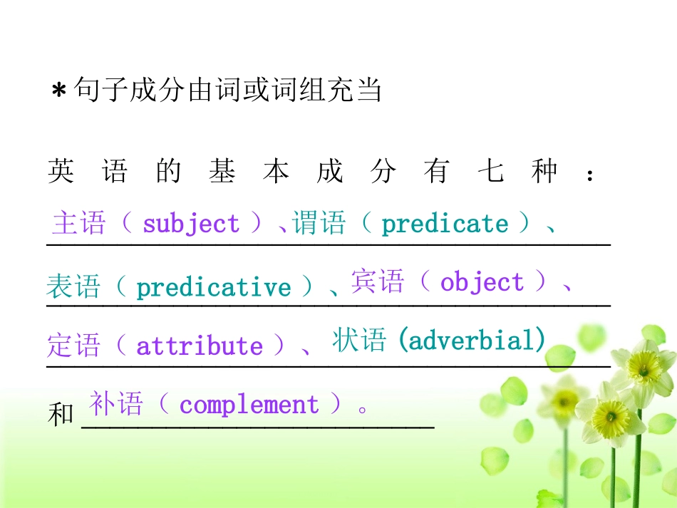 高中英语句子成分基本句型_第2页
