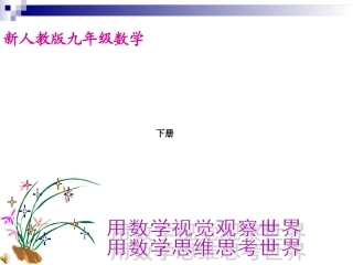 新人教版九年级数学解直角三角形
