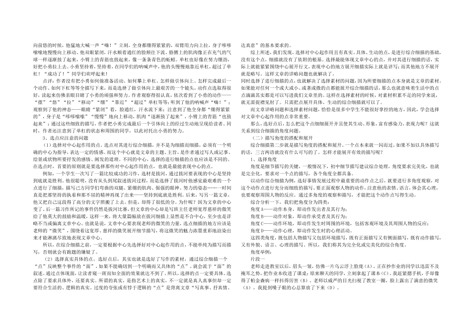 作文细节描写训练教学案_第2页