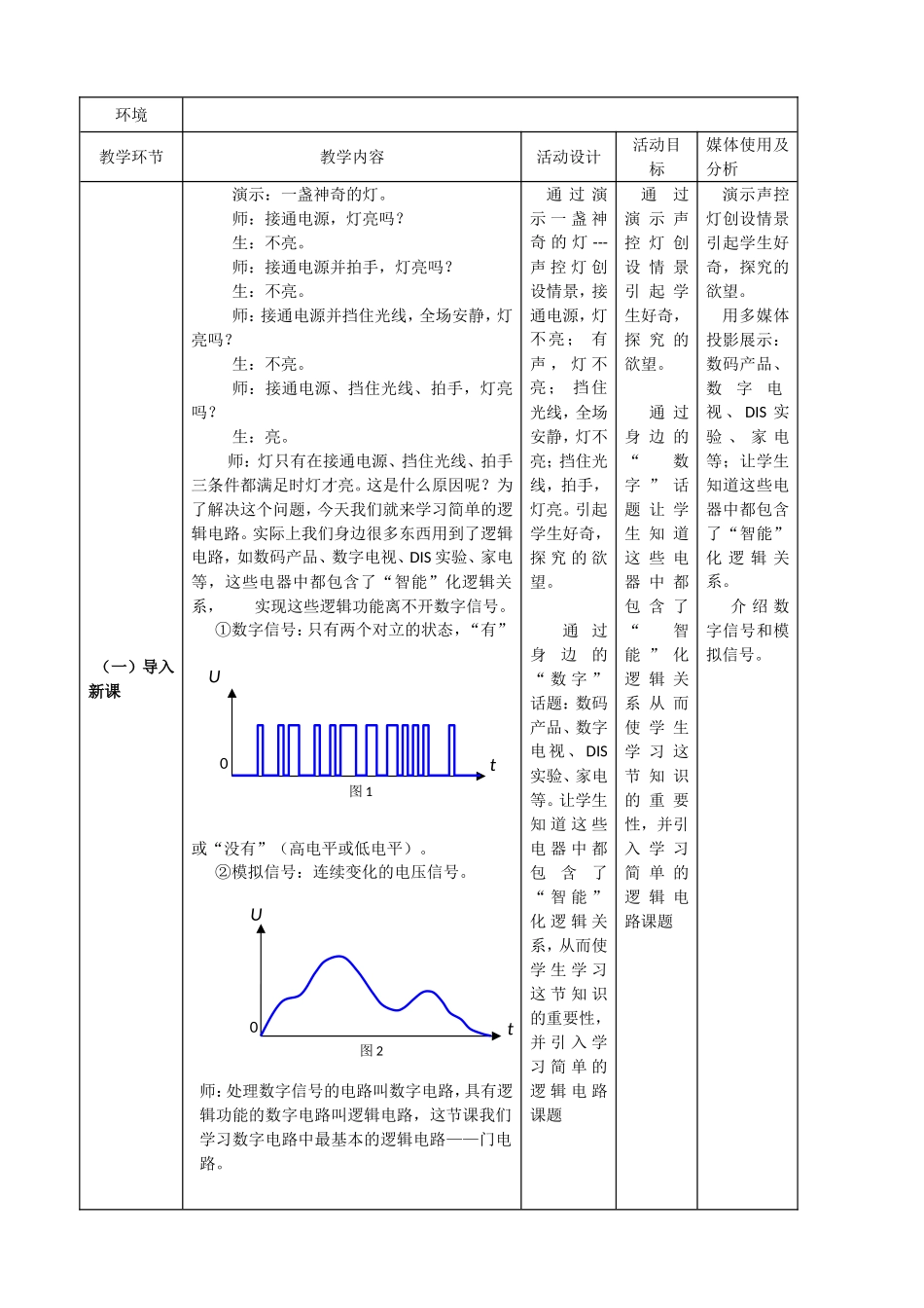 简单的逻辑电路教学设计---田金珠_第2页