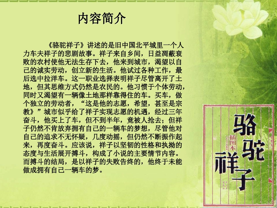 小说赏析之《骆驼祥子》_第3页