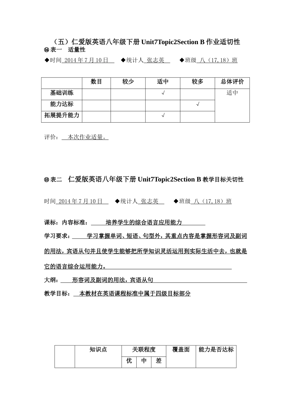 张志英任务表单：（五）作业适切性-基于学情的有效作业研究_第1页
