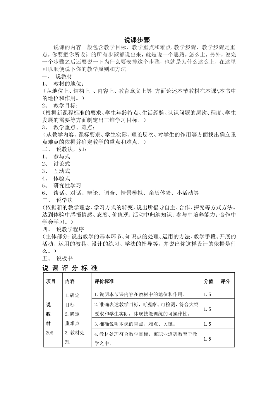 教师说课步骤_第1页