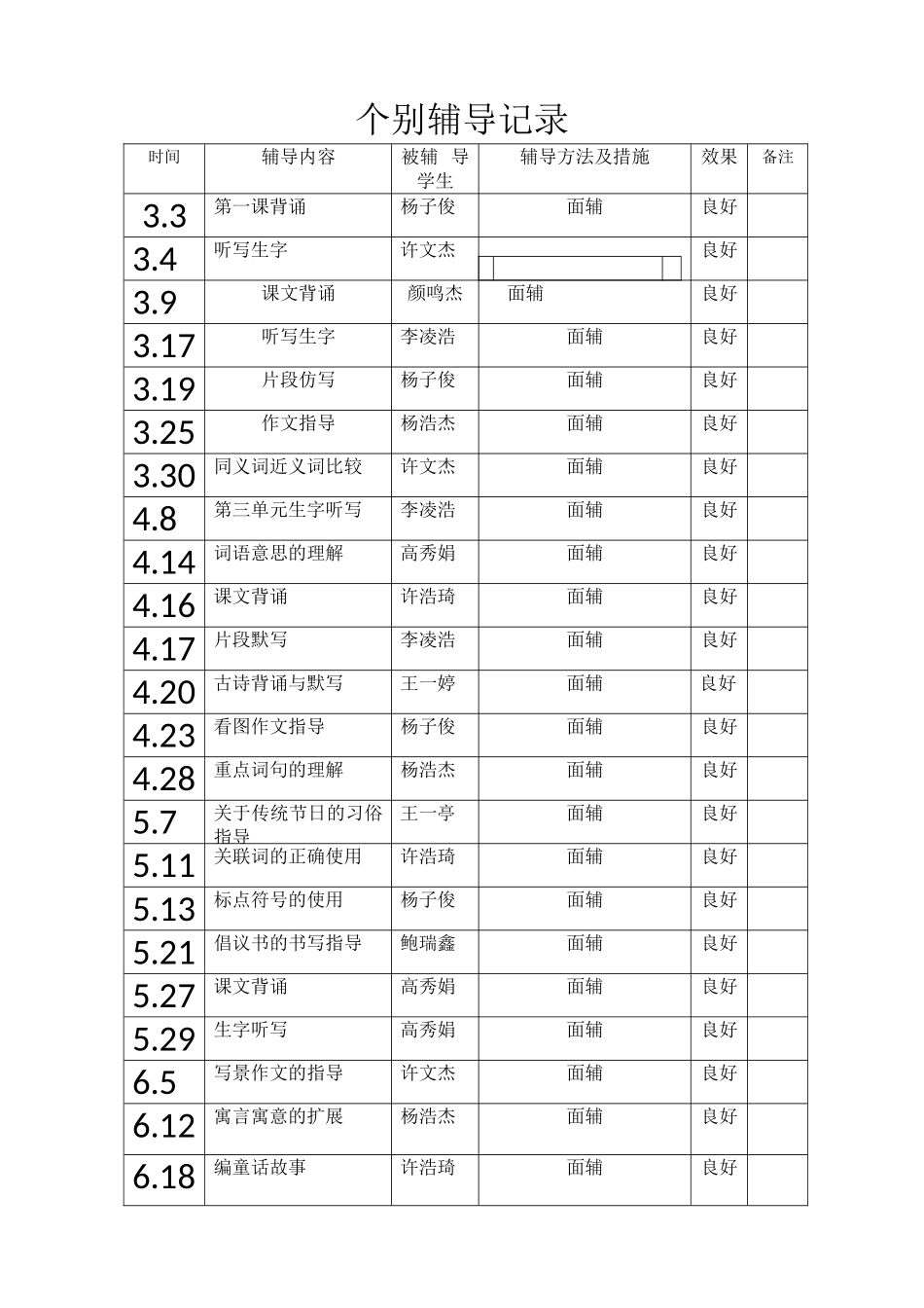 辅导学生计划_第3页