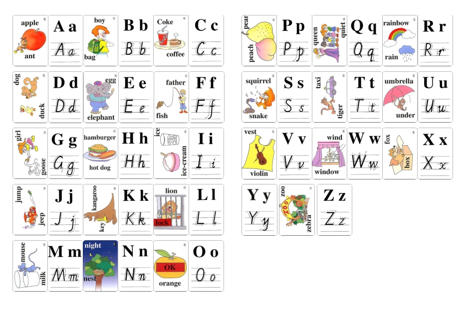 PEP小学英语三年级下册单词卡_第2页