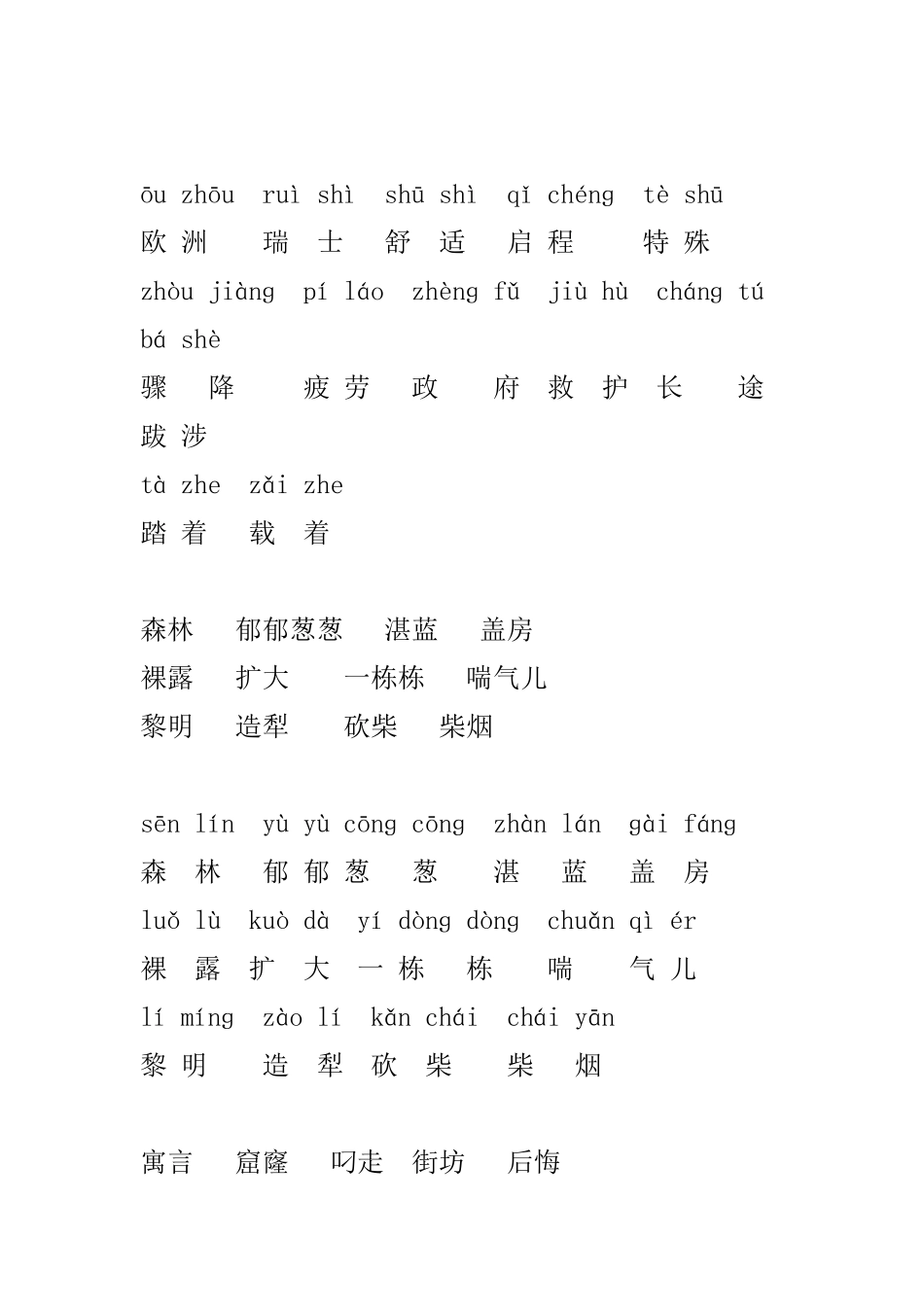 梁燕霞三年级下册语文四会字汇总_第3页