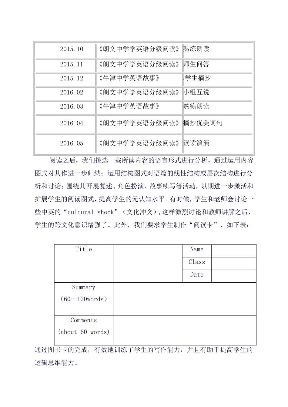 初三课外阅读指导方案_第2页