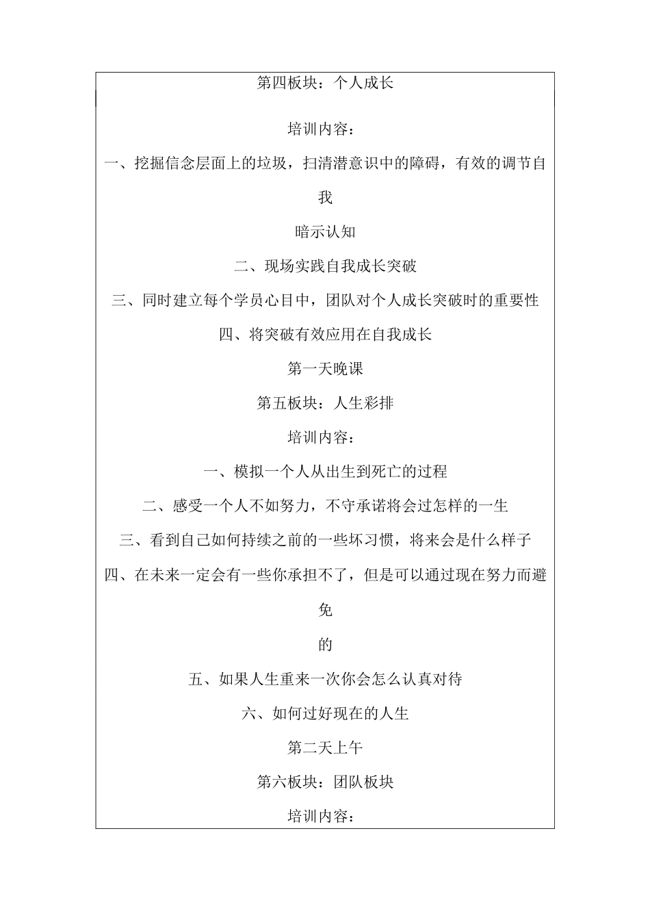 团队凝聚力培训方案(3天)打造事业共同体 团队凝聚力训练营_第2页